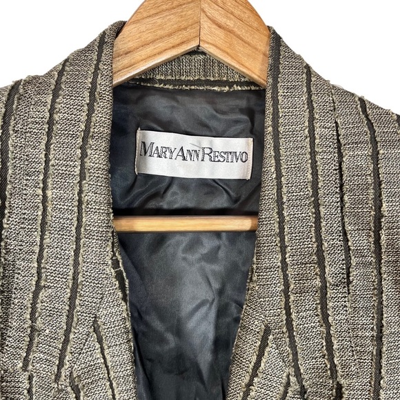 Oversized Boyfriend Blazer Vintage Mary Ann Restivo Size 10 - Picture 6 of 9